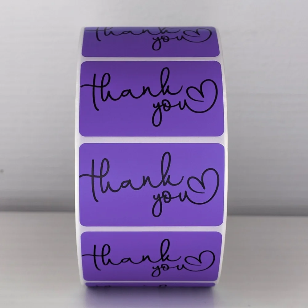 Thank You Stickers Mint Green Heart | Cute Small Business Packaging Labels